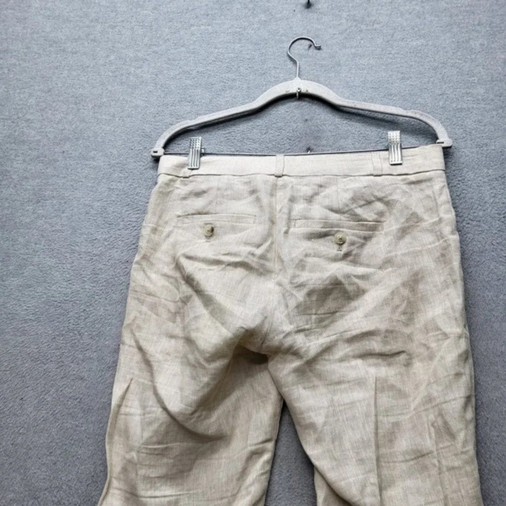 Banana Republic Women Pants 0 Beige Linen Dress Pants‎ Button 28